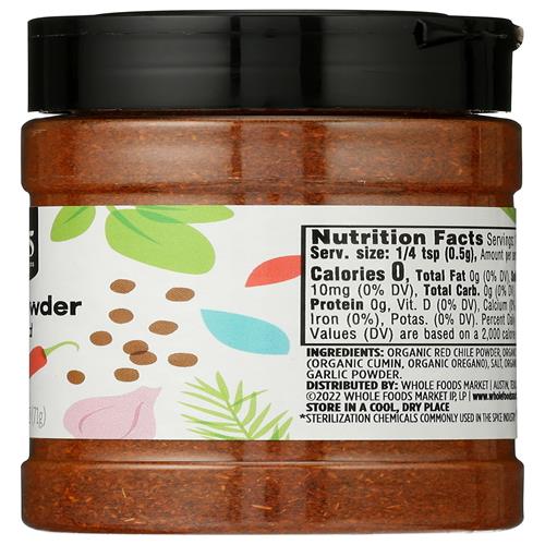 Whole Foods Market, Assaisonnement Mélange de Poudre de Piment, 2,52 onces