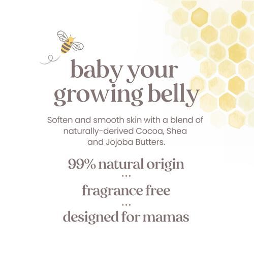 Burts Bees Mama Beurre Ventre Crème Anti-Vergetures Pour Grossesse, Masse Le Corps & Réduit L'Apparence Des Cicatrices, Soin De La Peau Du Ventre Pré-Natal & Post-Natal, Formule Riche En Beurre De Karité & Vitamine E, Pot De 184 g - Pac