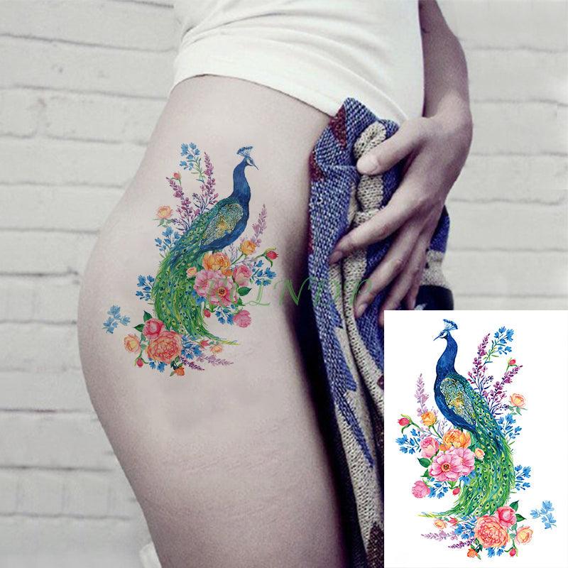 Lot de 57 feuilles de tatouages temporaires autocollants imperméables, grand tatouage noir moderne et élégant pour femmes et hommes, à appliquer sur la taille et les bras