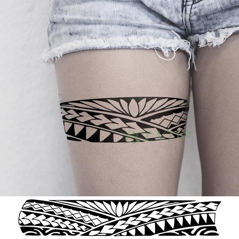 Lot de 57 feuilles de tatouages temporaires autocollants imperméables, grand tatouage noir moderne et élégant pour femmes et hommes, à appliquer sur la taille et les bras