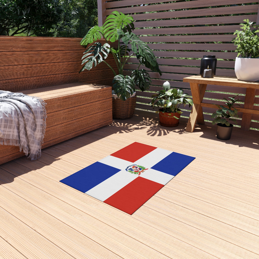 Paillasson extérieur antidérapant drapeau de la République dominicaine | Copa America | 24"x36"