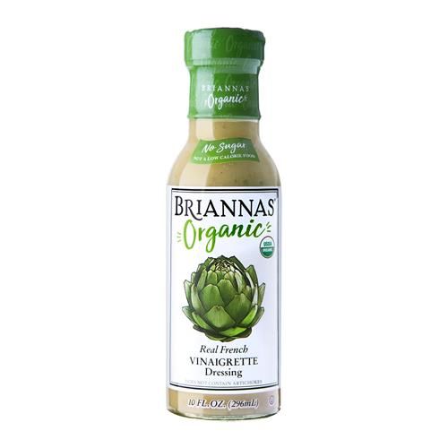 Briannas - Vinaigrette Française Biologique Véritable - Certifiée Casher et Biologique, Préparée Avec des Ingrédients de Qualité Supérieure - Vinaigrette Sans Sucre - Bouteille de 295 ml
