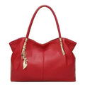 Sac à main de grande capacité et de couleur unie pour femme