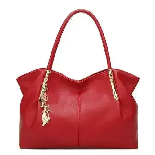 Sac à main de grande capacité et de couleur unie pour femme