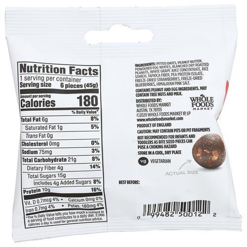 Whole Foods Market Protein Popper, Beurre de cacahuète et confiture, 45 g