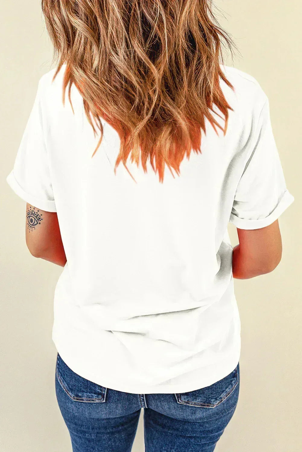 T-shirt graphique étoiles drapeau américain à paillettes noires