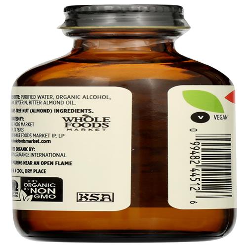 Whole Foods Market, Extrait d'amande biologique, 2 oz