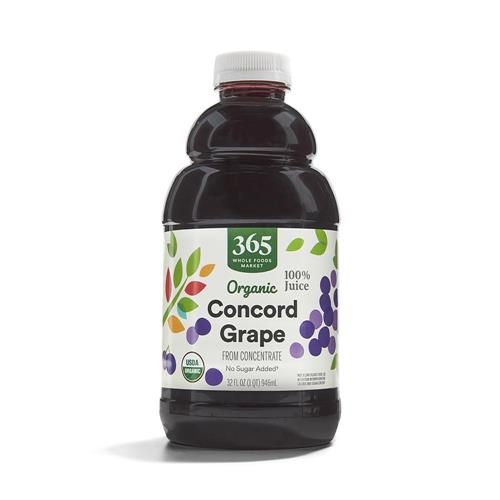 Whole Foods Market, Pur Jus Biologique, Raisin Concord, 946 ml