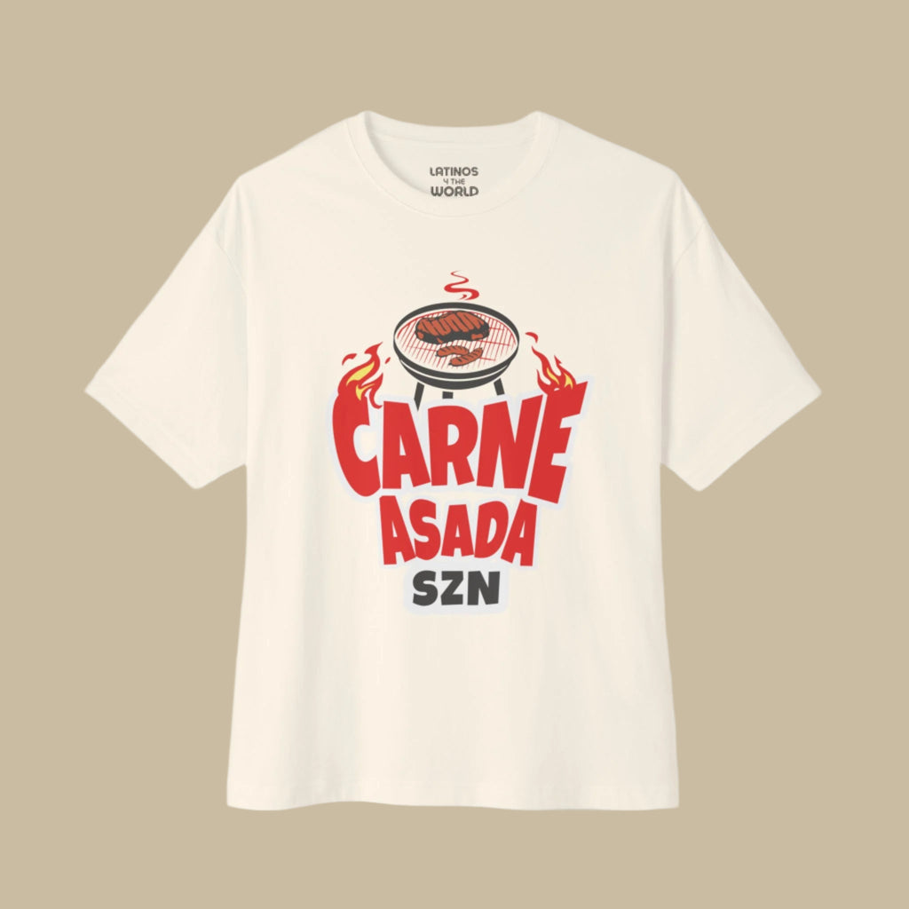T-shirt SAISON CARNE ASADA | Barbecue 4 juillet USA Viva Mexico Américain | Tees Drôles Viraux Fierté Latino
