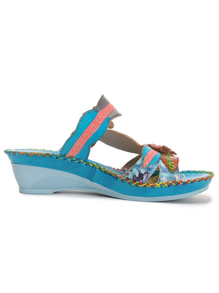 Sandales Gwen à motif floral en relief