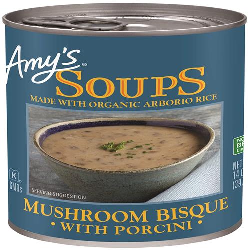 Amys Soup, Gluten Free, Mushroom Bisque With Porcini, 14 Oz