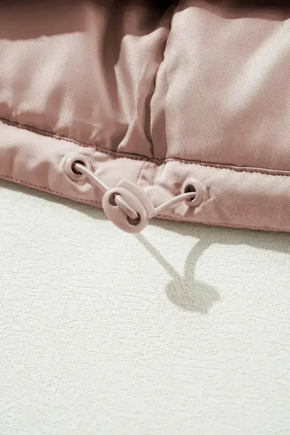 Doudoune matelassée zippée rose abricot