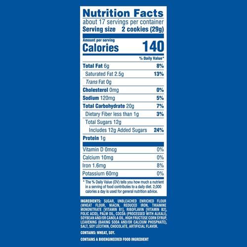Biscuits sandwich au chocolat noir et crème Oreo, format familial, 482 g