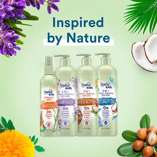 Suave Kids Naturals Shampooing Revitalisant Nettoyant Corps 3-en-1 Pour Enfants 3 En 1 À L'Huile De Coco Testé Par Des Dermatologues Et Sans Larmes Shampooing Revitalisant Nettoyant Corps 488 ml