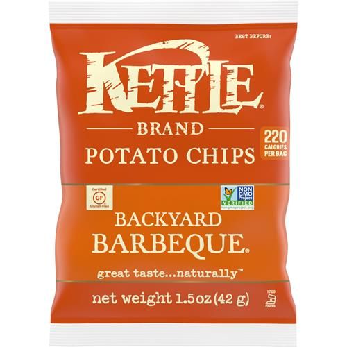 Kettle Brand Croustilles, Croustilles cuites à la marmite saveur barbecue, Sac de collation, 42 g