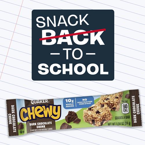 Barres granola Quaker Chewy Pépites de chocolat, 24 g, 8 unités