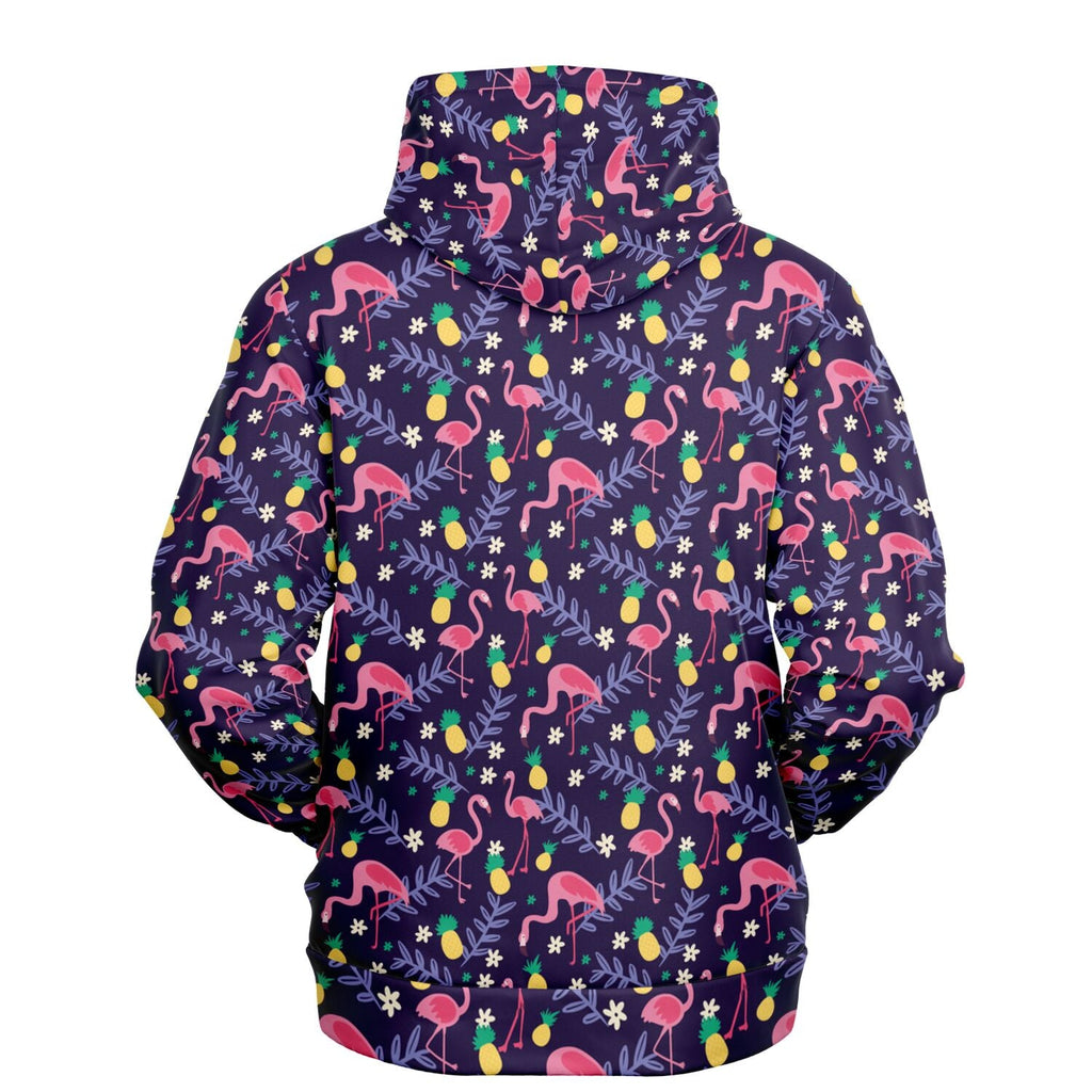 Sweat à capuche Flamant Ananas