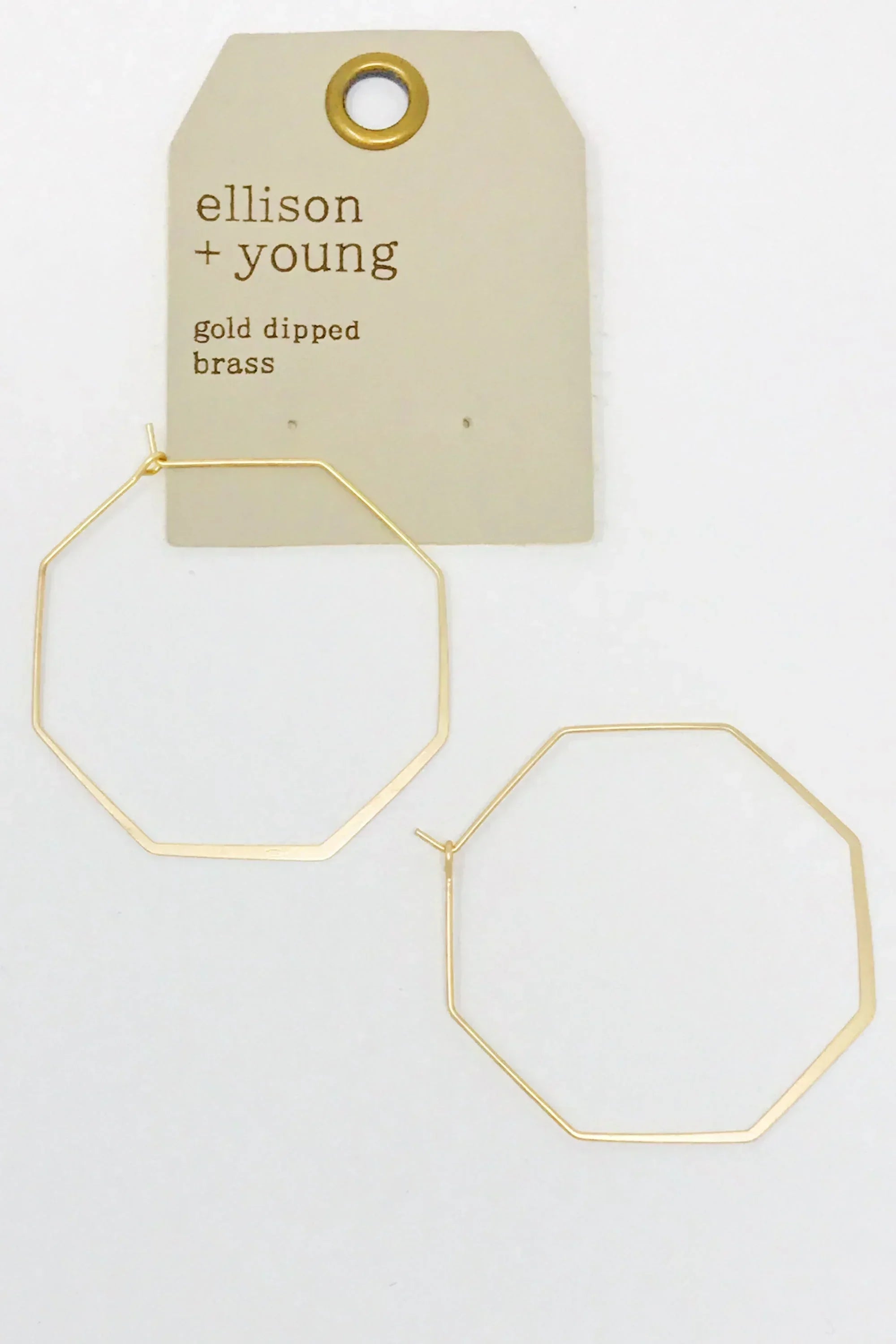 Petites boucles d'oreilles créoles octogonales élégantes