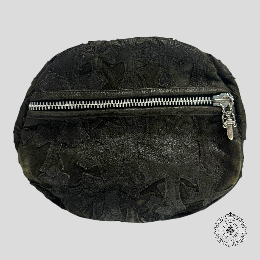 Sac de voyage Chrome Hearts en cuir à croix découpées