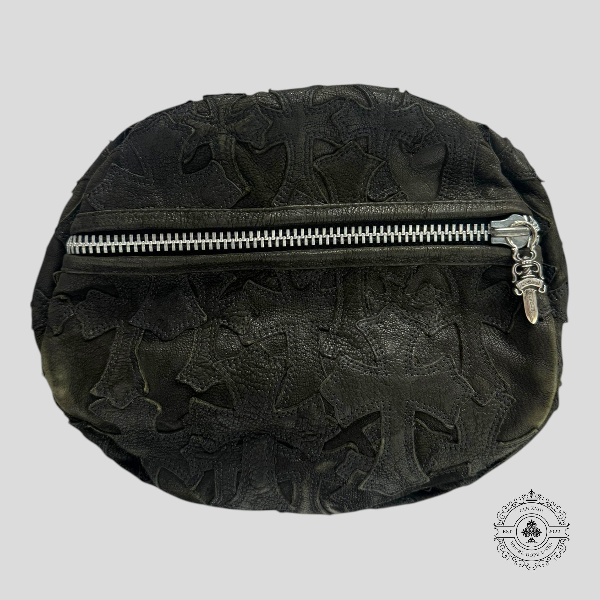 Sac de voyage Chrome Hearts en cuir à croix découpées