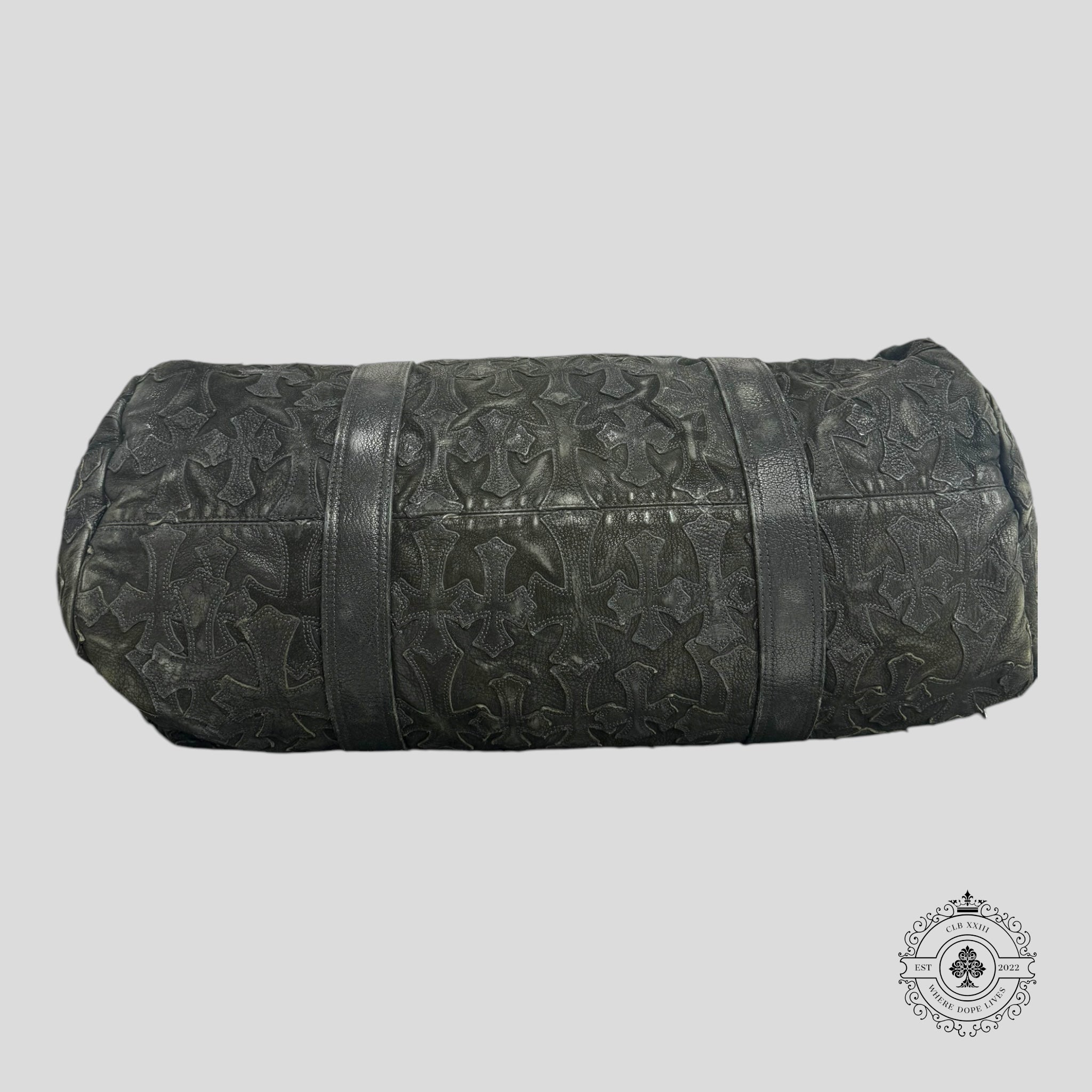 Sac de voyage Chrome Hearts en cuir à croix découpées