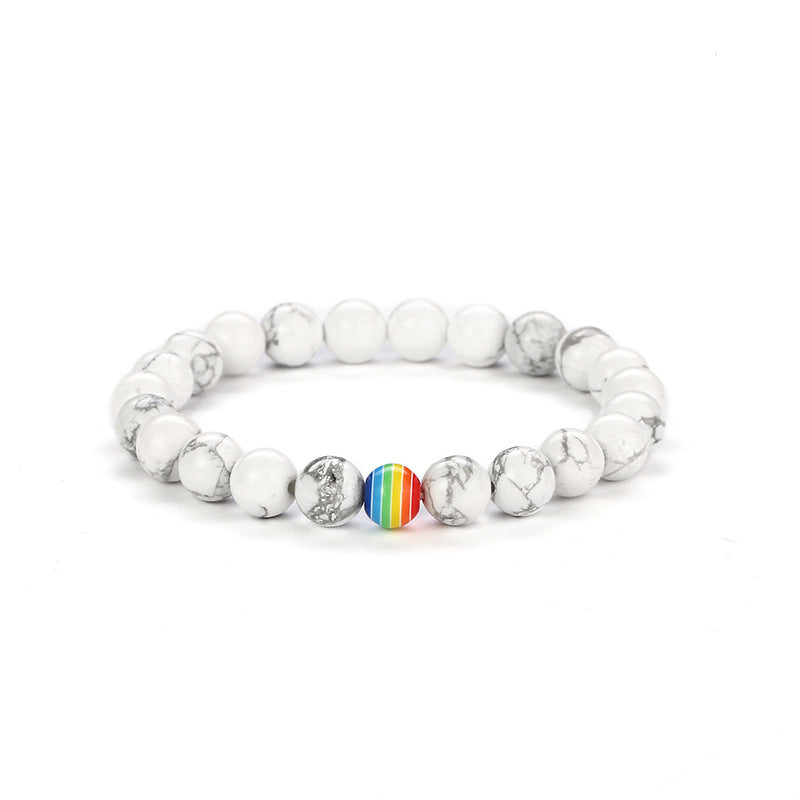 2 Pièces/ensemble Bracelets Magnétiques Couple Blanc Noir Pierre Naturelle Assortie Perles Magnétiques Bracelets Attractifs Amitié Relation Souhaits Cadeau Pour Femmes Hommes Lui Elle Meilleurs Amis