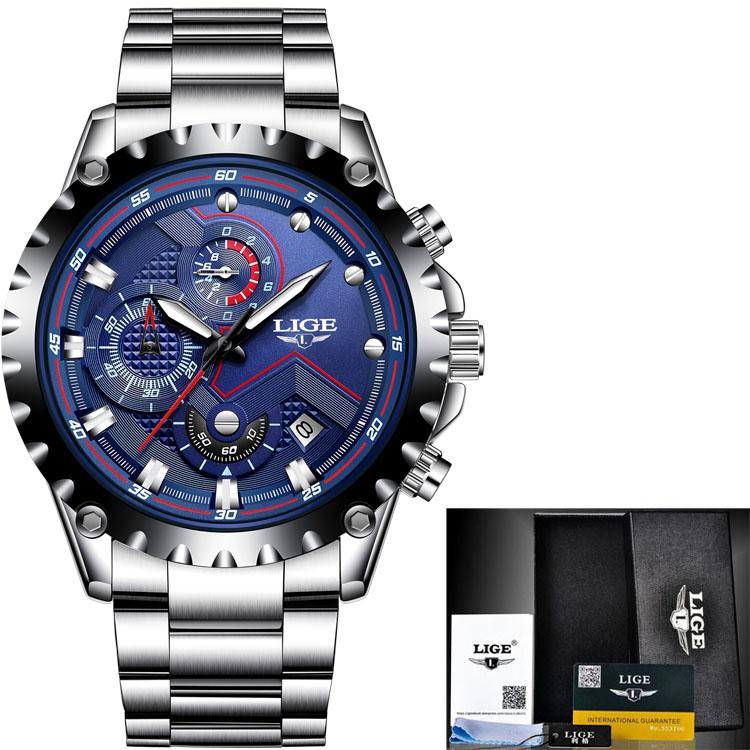 Montre Élégante pour Homme, Cadran avec Chronomètres et Affichage du Jour, Aiguilles Fluorescentes, Excellent Look, Design Unique, Cadeau Idéal pour Votre Homme