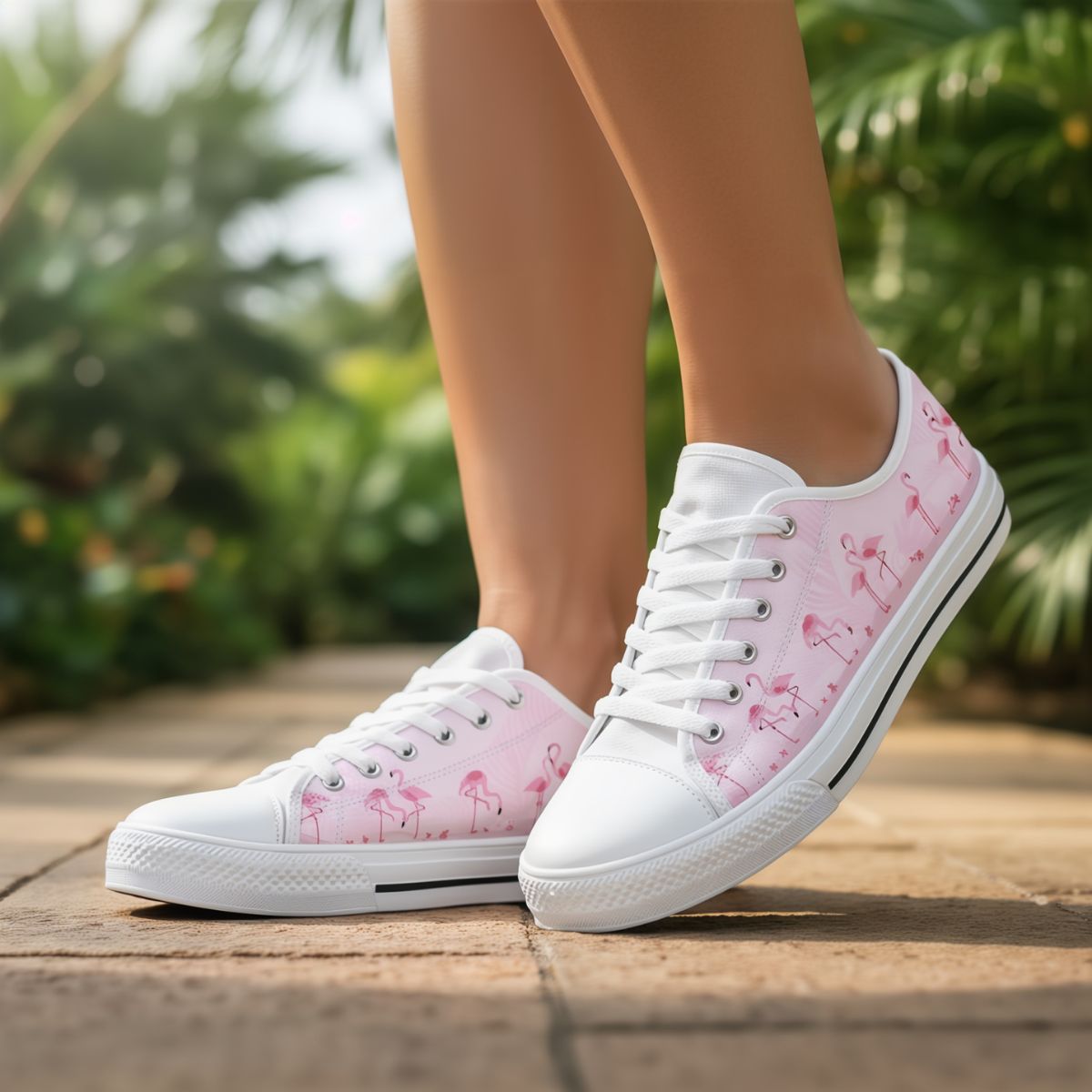 Chaussures basses flamant rose