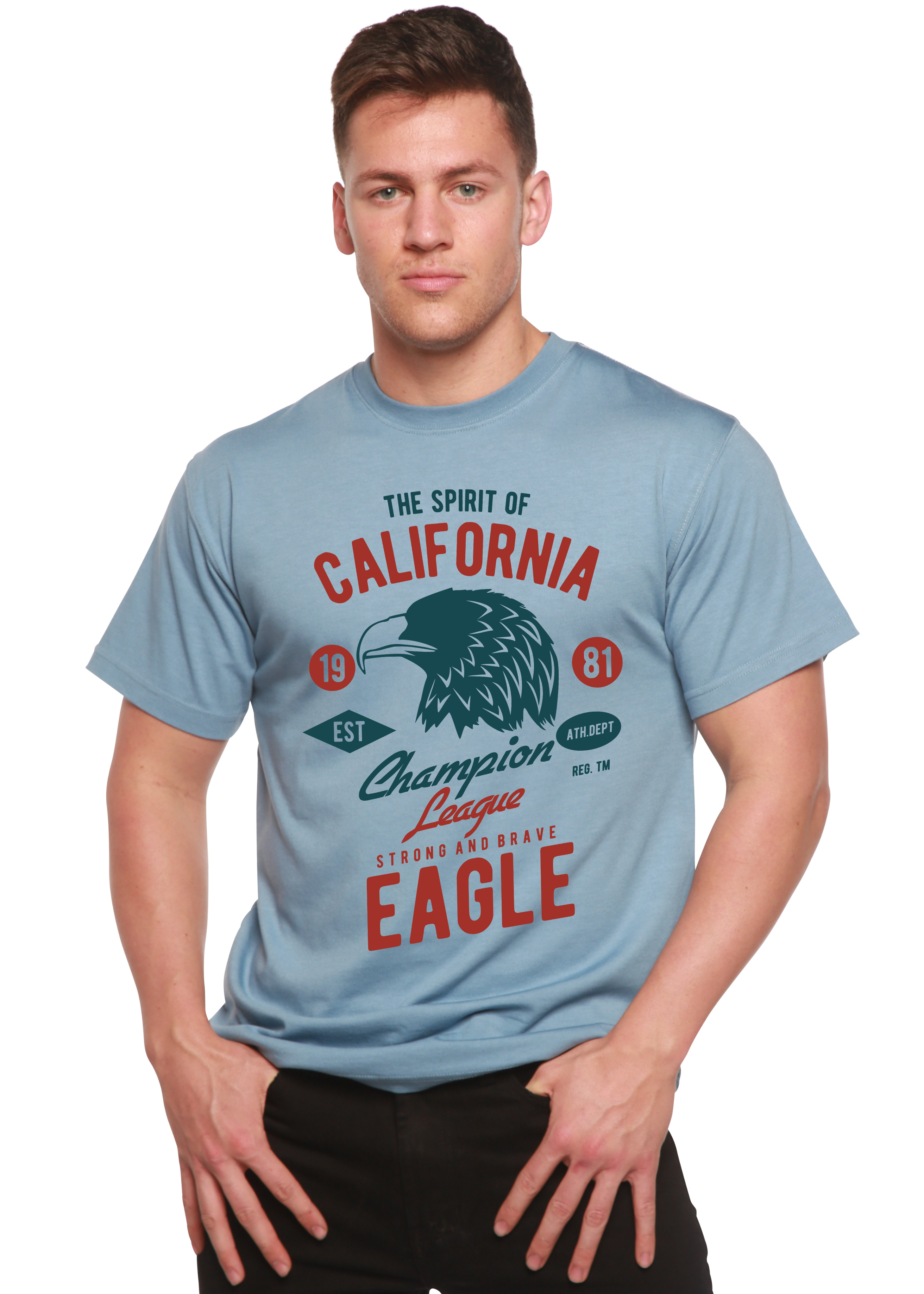 T-shirt graphique à manches courtes en viscose de bambou et coton biologique The Spirit of Spun Bamboo® pour homme