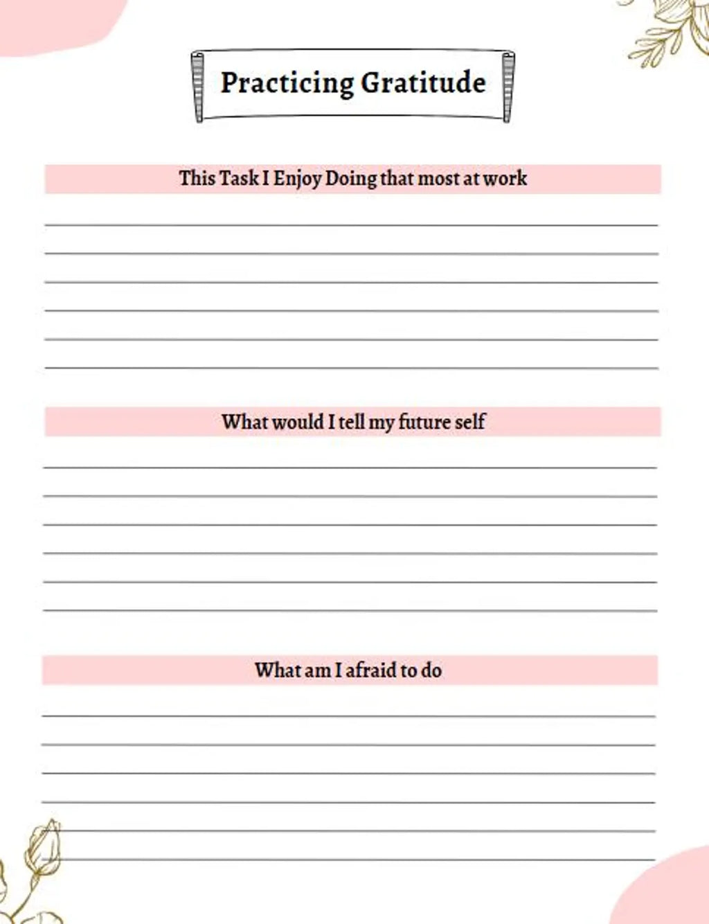 Gratitude & Growth Planner – 38-Page Canva Template