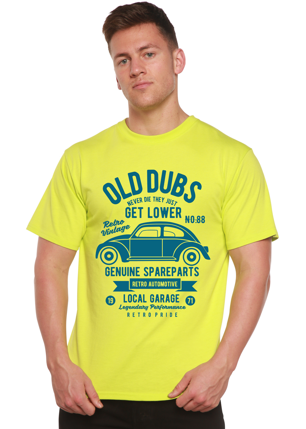 T-shirt à manches courtes et motif en viscose de bambou/coton biologique Spun Bamboo® pour homme Old Dubs