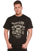T-shirt graphique à manches courtes Burn Rubber en viscose de bambou/coton biologique pour homme