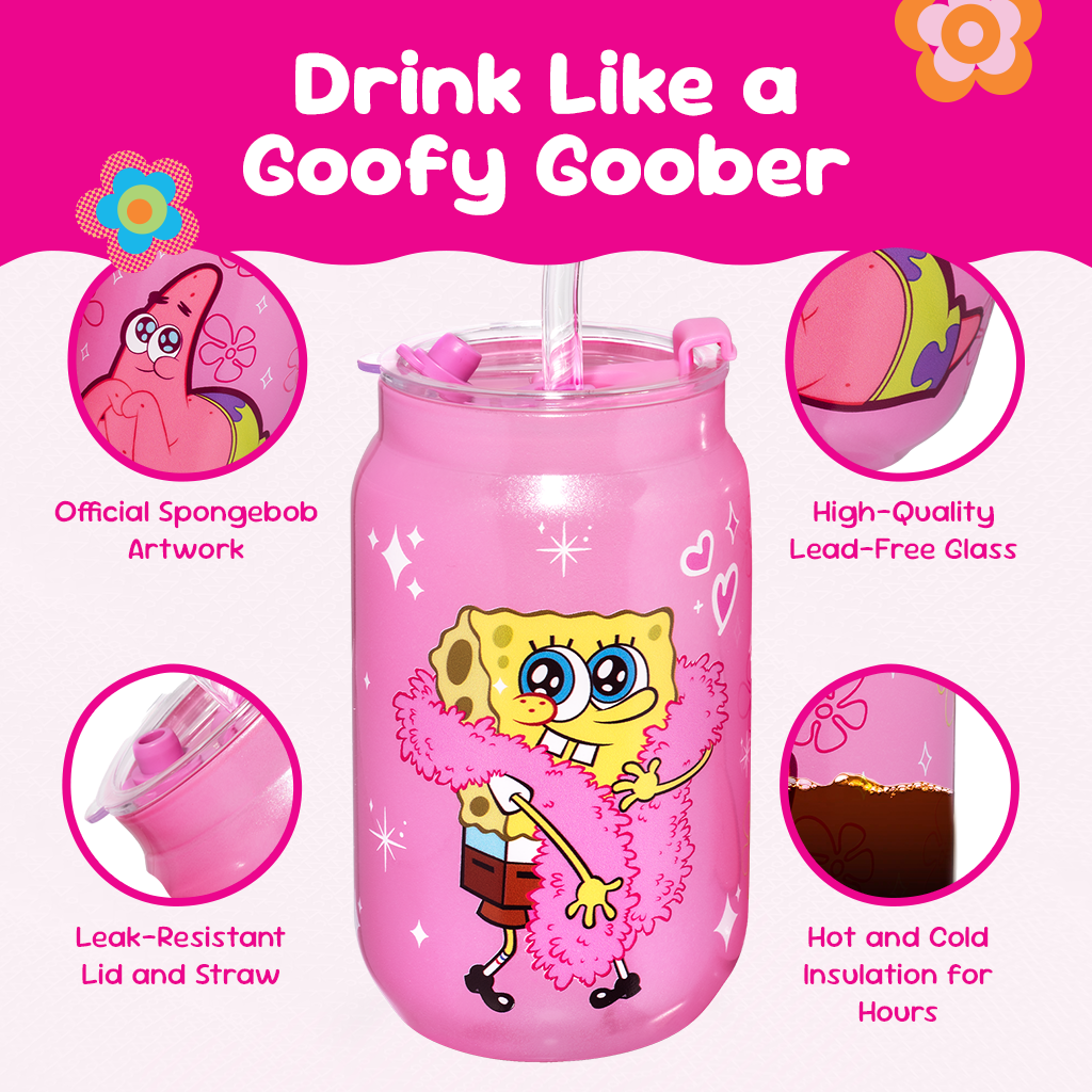 Verres Bob l'éponge - Rose
