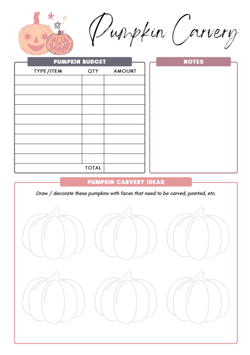 Halloween Party Planner – 45-Page Canva Template for Events, Menus, Decor & More