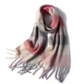 Nouveaux Bandeaux Doux d'Hiver de Luxe Foulards Plaid Châles Cachemire Écharpes Chaudes Cachemire Arc-en-ciel Pour Femmes
