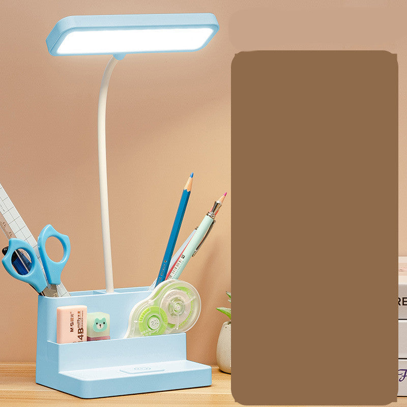 Lampe de Table LED avec Rangement pour Stylo, Protection des Yeux, Gradation Continue, Lampe de Bureau pour Étude, Enfants, Lampe de Chevet LED Intelligente, Lumière Décorative, Lampes d'Étude Mignonnes pour Décoration de Chambre