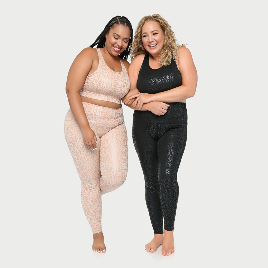 Legging actif guépard métallisé
