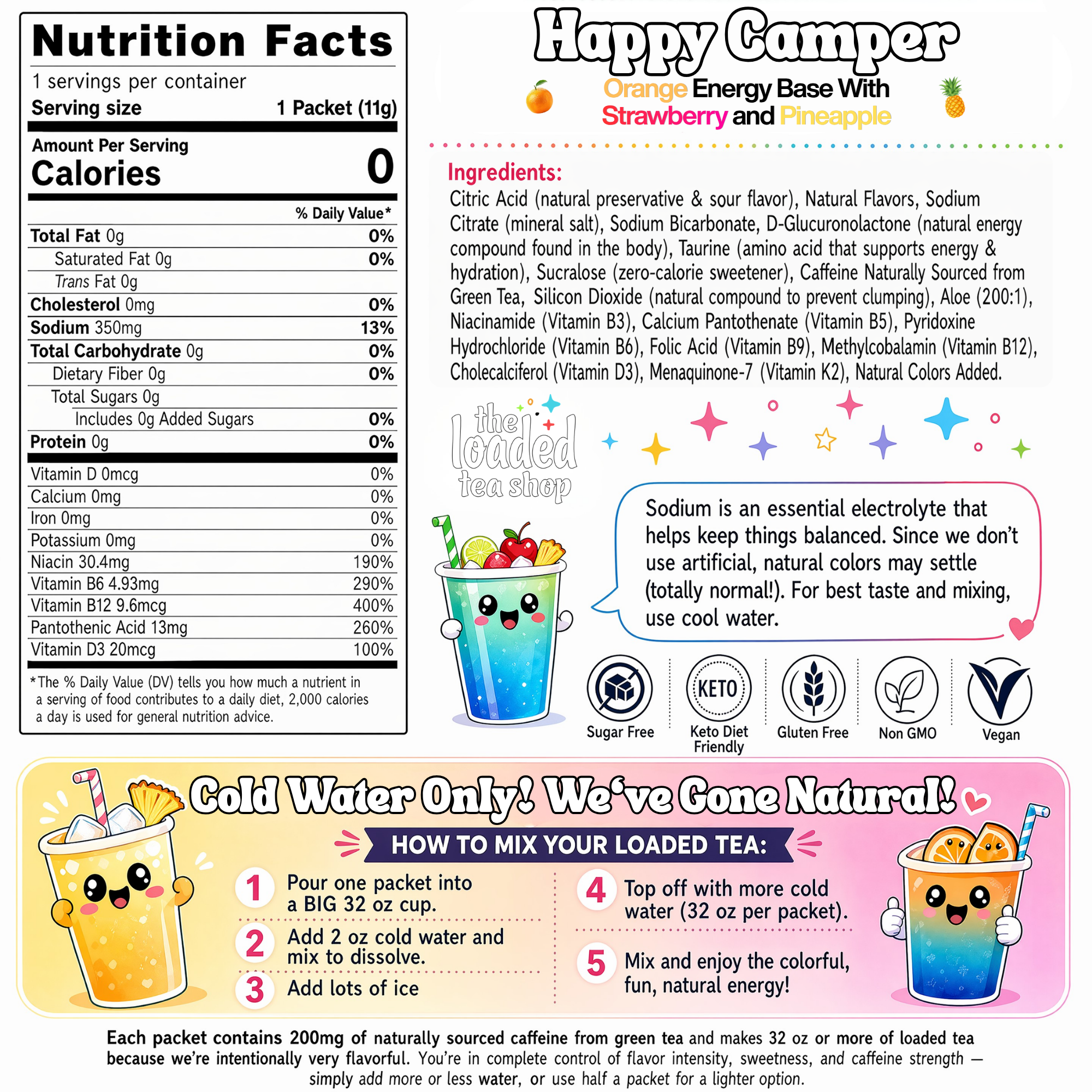 Happy Camper Loaded Tea | Fruity Flavor
