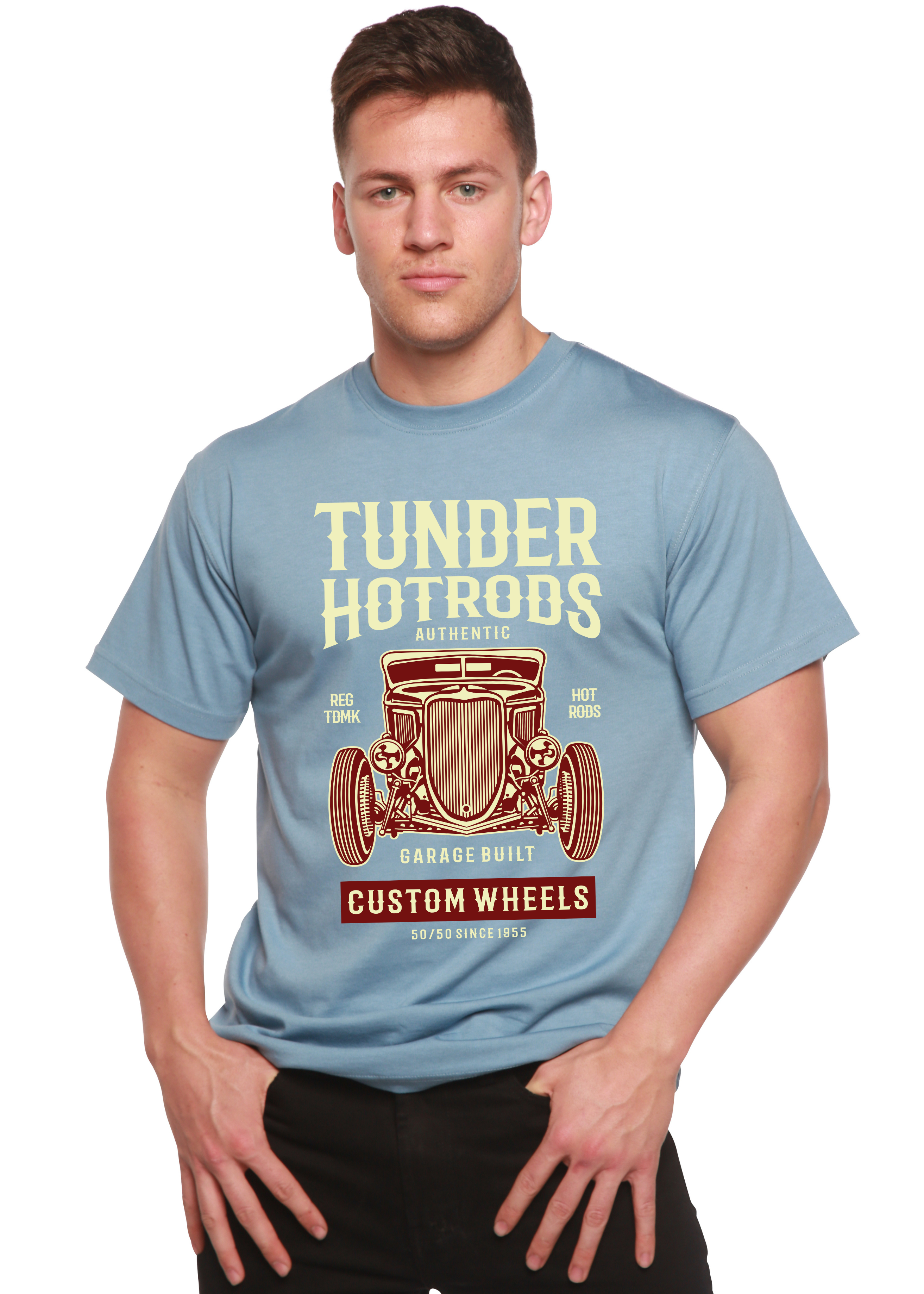 T-shirt graphique à manches courtes pour homme Thunder Hot Spun Bamboo® en viscose de bambou/coton biologique