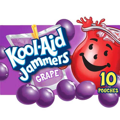 Boisson Kool-Aid Jammers saveur raisin, boîte de 10, sachets de 177 ml