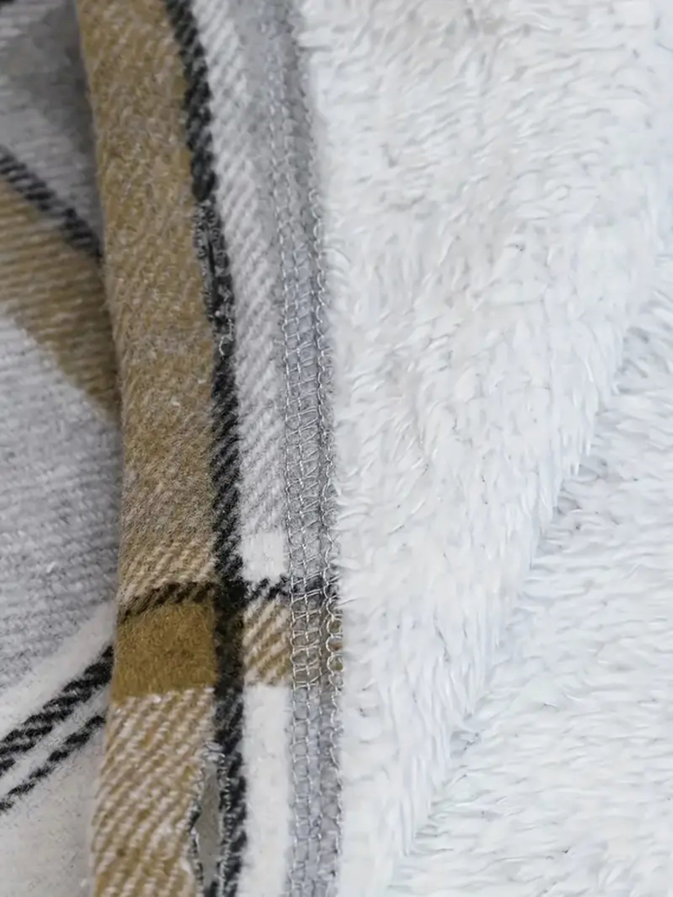 Veste à capuche écossaise pour femme – Manches longues doublées de laine