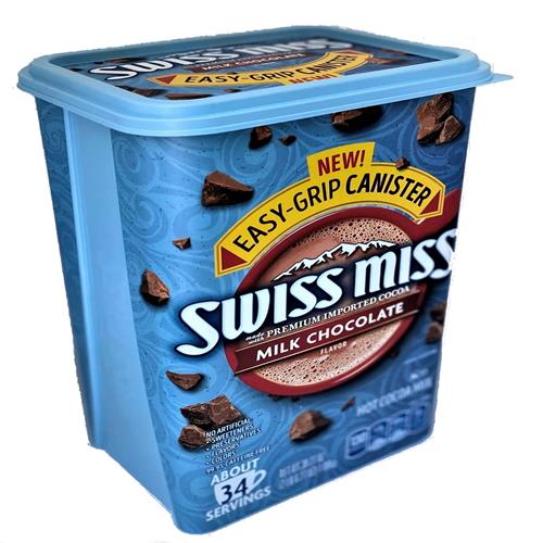 Préparation pour chocolat chaud aromatisé au chocolat au lait Swiss Miss, boîte carrée de 1,08 kg