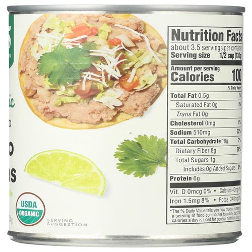 Whole Foods Market, Haricots frits biologiques Piment rôti et citron vert, 450 g