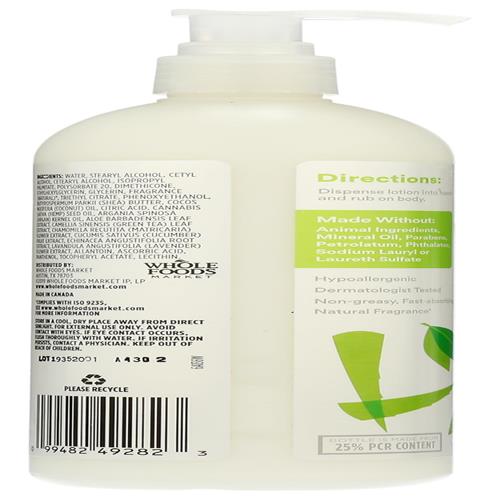 Whole Foods Market Aloe & White Tea Maximum Moisture Lotion, 32 Fl Oz