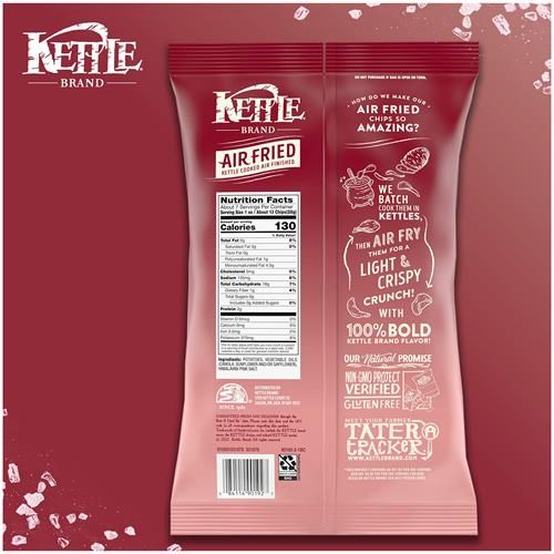 Kettle Brand Potato Chips, Chips Kettle Air Fryer Sel de l'Himalaya, Sachet de 184 g