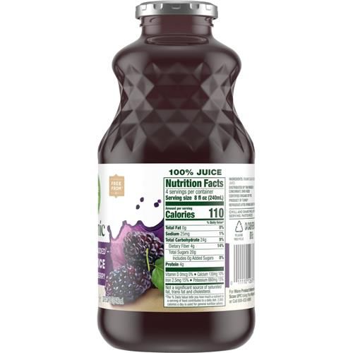 Jus 100 % de Mûre Noire Biologique Simple Truth sans Sucres Ajoutés 946 ml