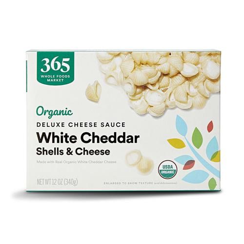 Whole Foods Market Coquilles et fromage au cheddar blanc biologique de luxe, 12 oz