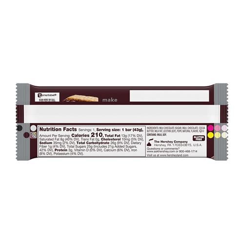 Barre de chocolat au lait Hershey's, 43 g
