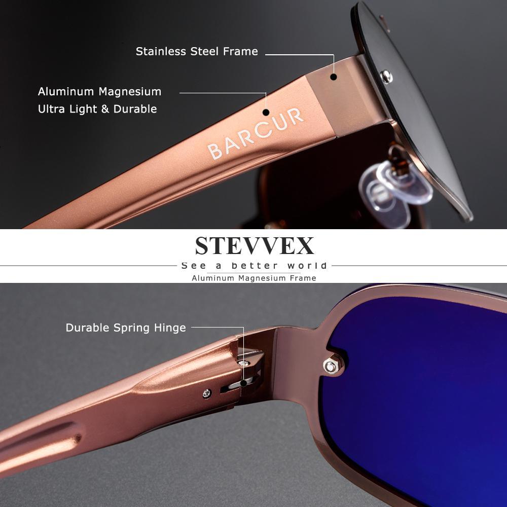 Lunettes de soleil de pilote unisexe élégantes en alliage d'aluminium et de magnésium, style luxe pour la conduite, avec protection UV400