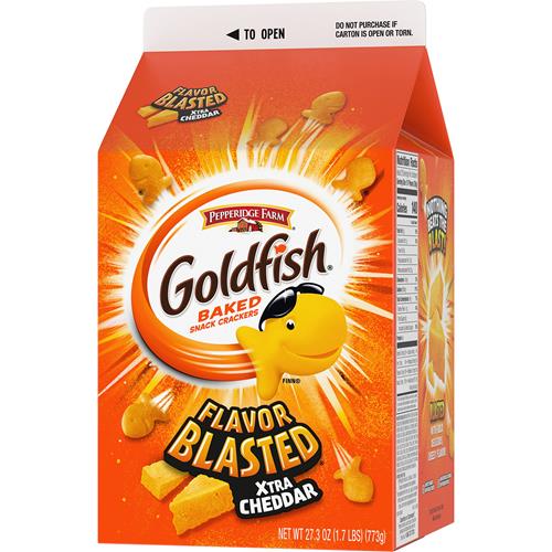 Biscuits salés Goldfish Flavor Blasted Xtra Cheddar, boîte de 774 g